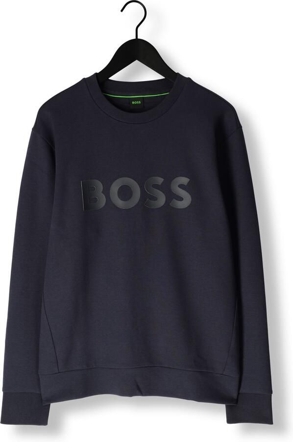 Hugo Boss Blauwe Crew Neck Sweater met Bedrukt Logo Blue Heren - Foto 3