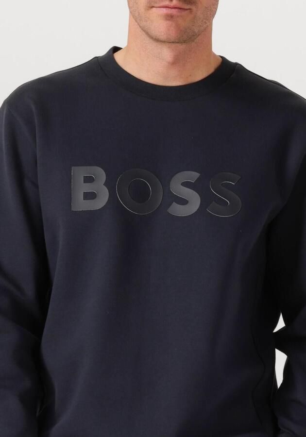 Hugo Boss Blauwe Crew Neck Sweater met Bedrukt Logo Blue Heren - Foto 2