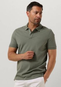 Hugo Boss polo normale fit groen effen 100% katoen