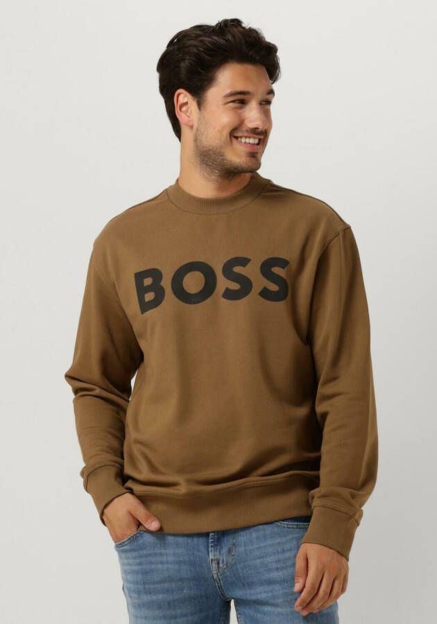 Hugo Boss Gedrukte sweatshirt met lange mouwen voor heren Brown Heren