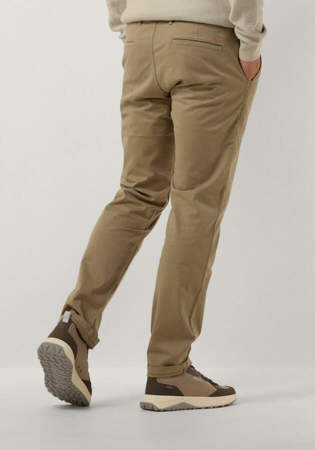 Boss Orange Slim Fit Chino in Satijn Stretch Beige Heren