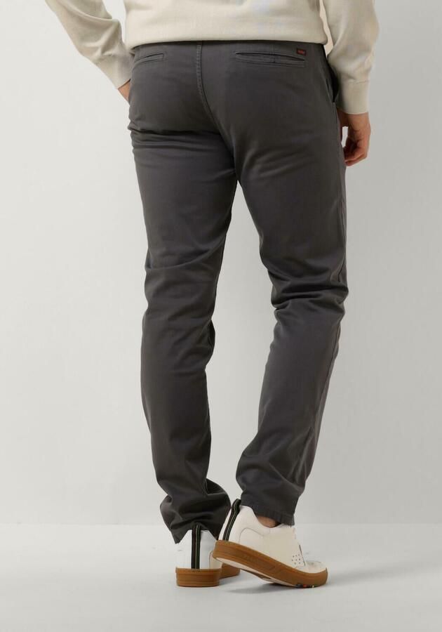 Boss Orange Slim Fit Satijnen Chino Broek Gray Heren