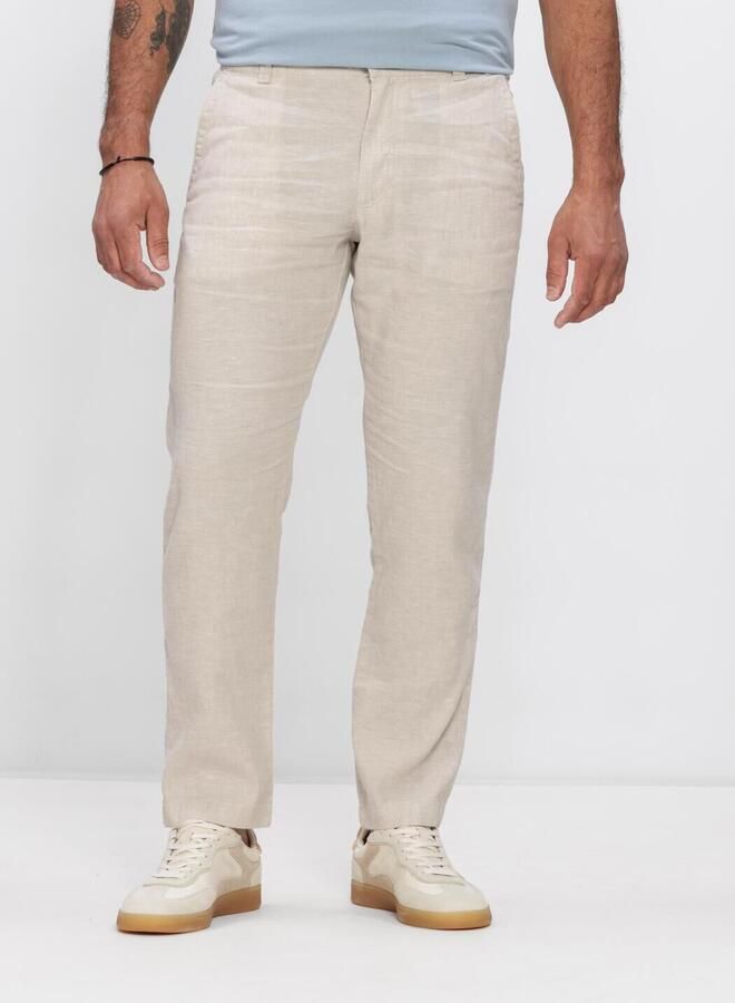 Boss Orange regular fit linnenbroek van linnenmix model 'SANDERSON'