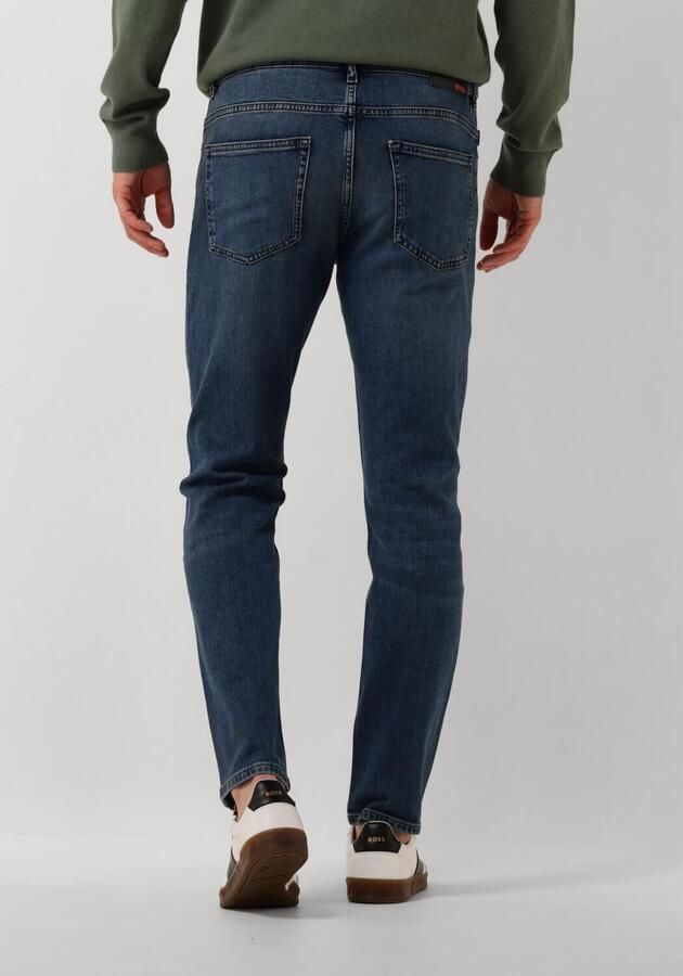 Hugo Boss Regular Fit Jeans 5-Pocket Stijl Taps toelopende pijp Medium blauw Blue Heren