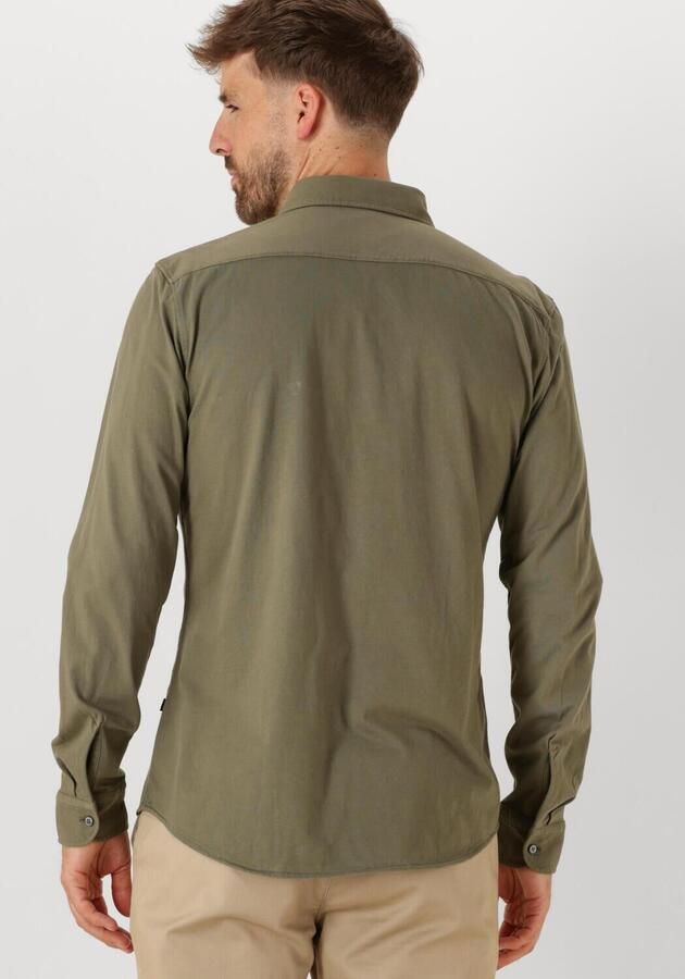 Boss Orange Overhemd met lange mouwen Myjersey met logoborduursel