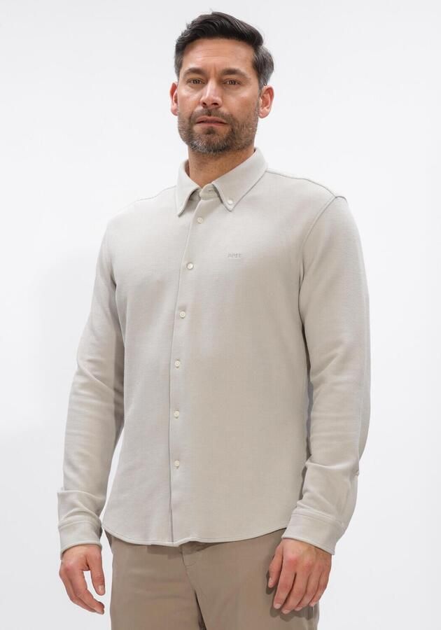 BOSS ORANGE Heren Overhemden Myjersey_m Ecru