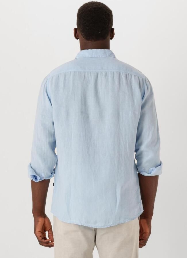 Boss Orange Regular fit linnen overhemd met borstzak model 'Relegant'