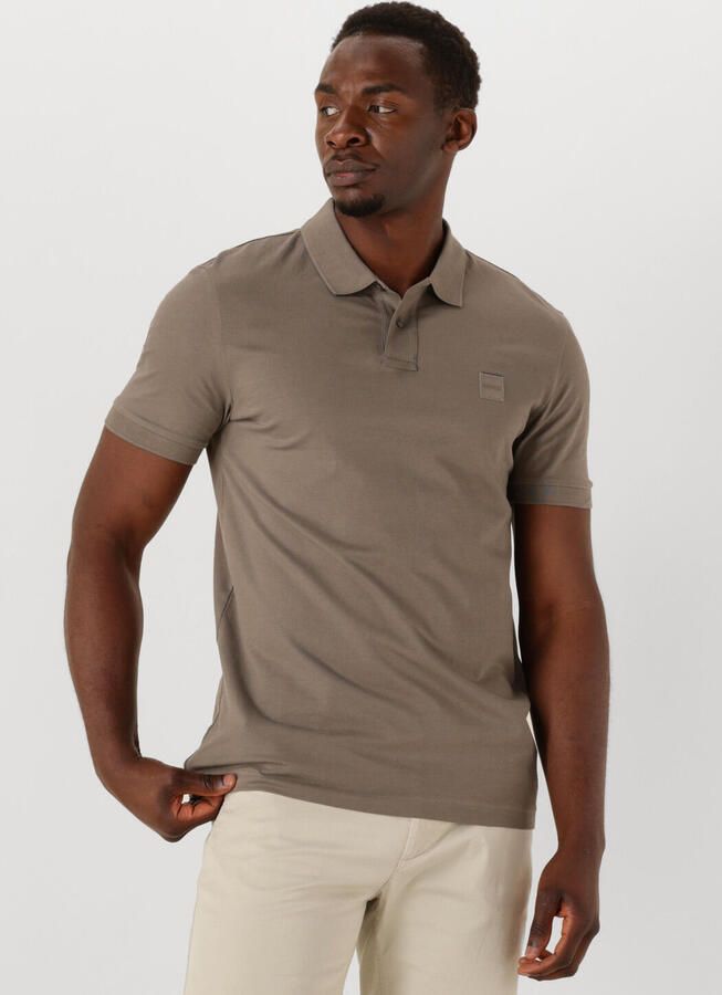 Boss Orange Slim fit poloshirt met labelbadge model 'Passenger' - Foto 4