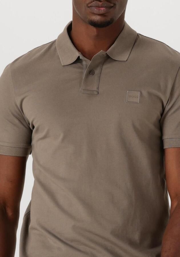 Boss Orange Slim fit poloshirt met labelbadge model 'Passenger' - Foto 2