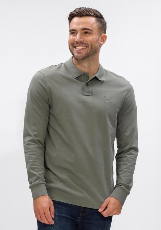 Boss Orange Slim Fit poloshirt van katoenmix model 'PASSERBY'