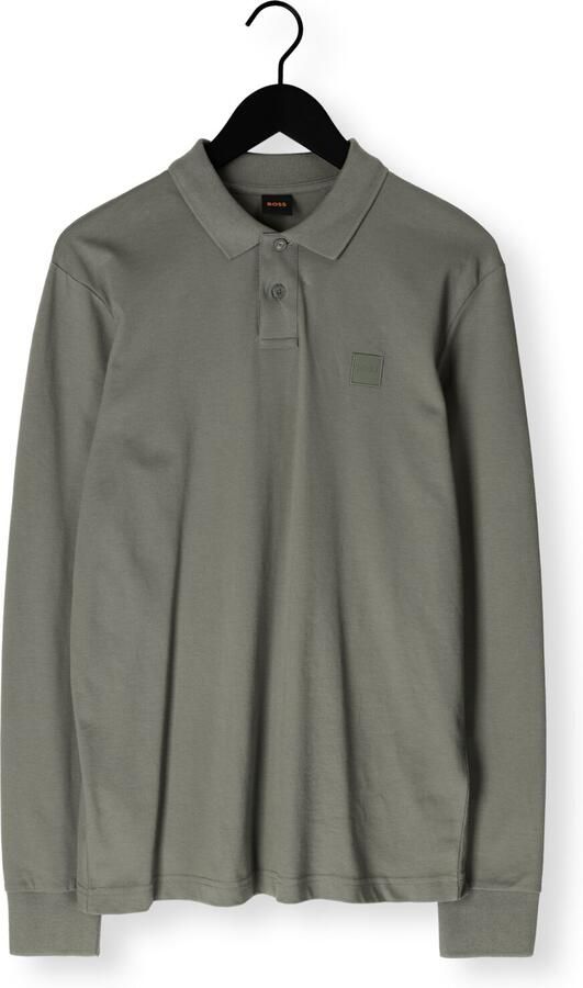 Boss Orange Slim Fit poloshirt van katoenmix model 'PASSERBY' - Foto 4