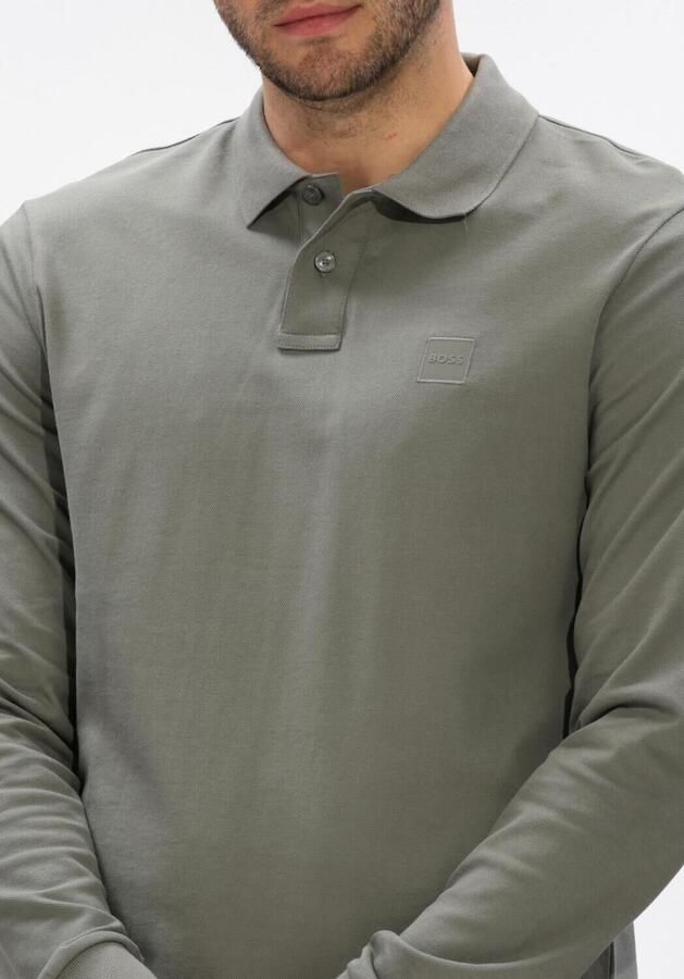 Boss Orange Slim Fit poloshirt van katoenmix model 'PASSERBY' - Foto 3