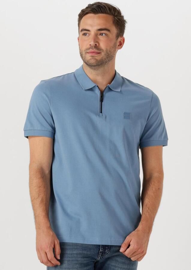 BOSS ORANGE Heren Polo's & T-shirts Passerzip Blauw - Foto 4