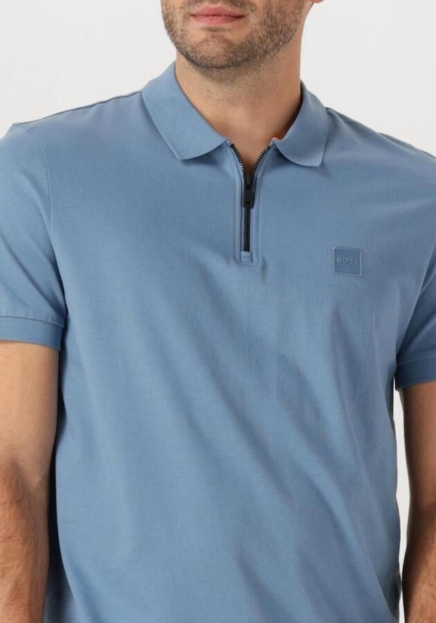 BOSS ORANGE Heren Polo's & T-shirts Passerzip Blauw - Foto 2