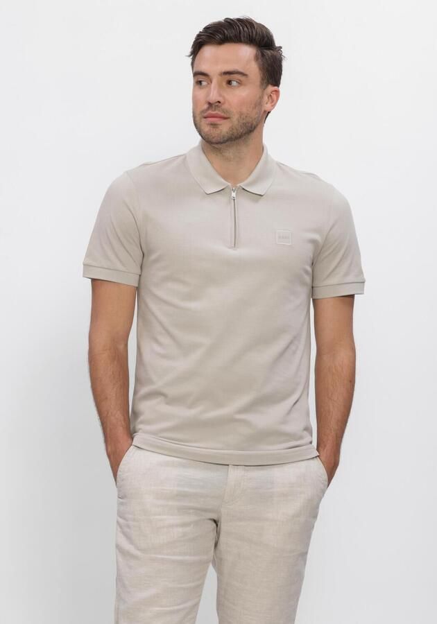 Boss Orange slim fit poloshirt van katoenmix model 'PASSERZIP'