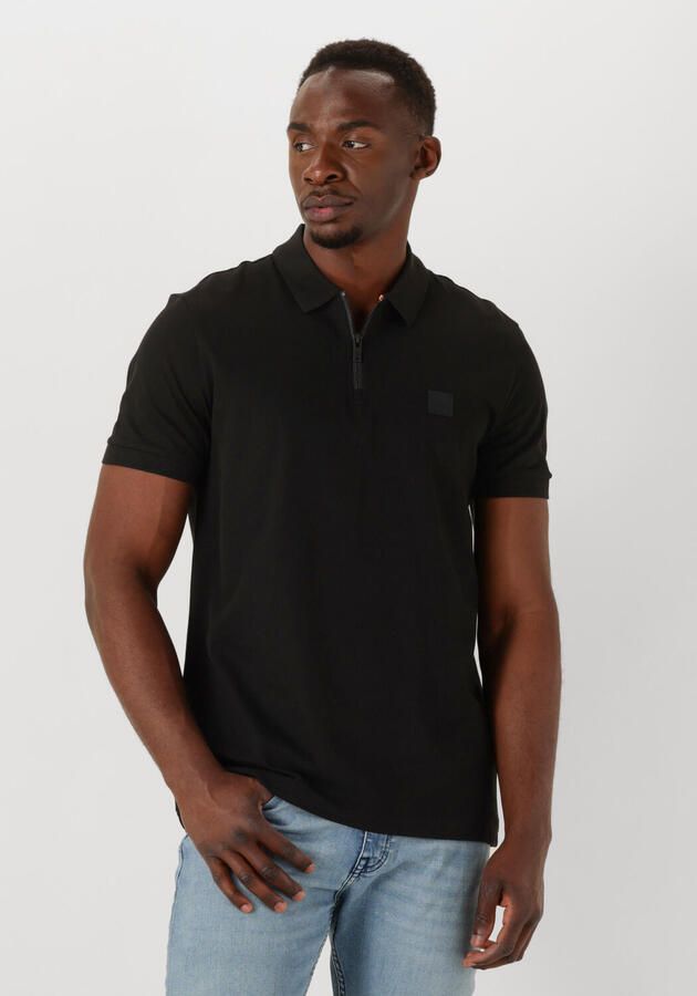 BOSS ORANGE Heren Polo's & T-shirts Passerzip Zwart - Foto 4