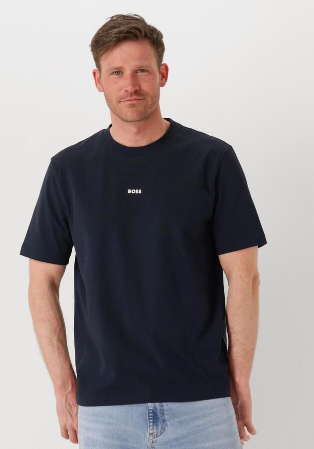 BOSS ORANGE Heren Polo's & T-shirts Tchup 10242929 01 Donkerblauw - Foto 4