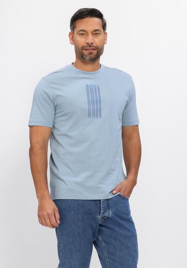 BOSS ORANGE Heren Polo's & T-shirts Te_bass Lichtblauw