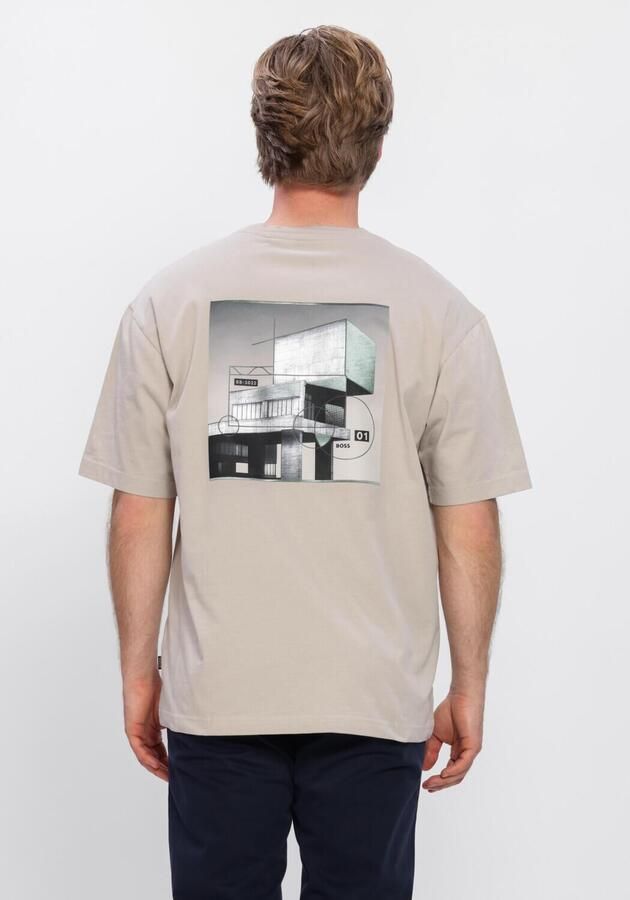 Boss Orange Regular fit T-shirt van zuiver katoen Model 'TE-BRUTALISM'