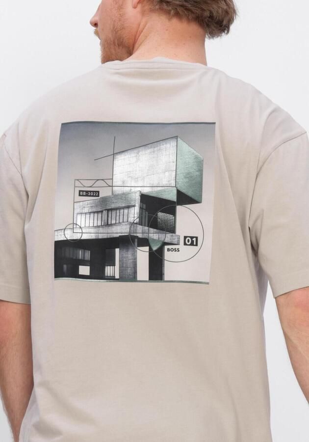 Boss Orange Regular fit T-shirt van zuiver katoen Model 'TE-BRUTALISM' - Foto 4