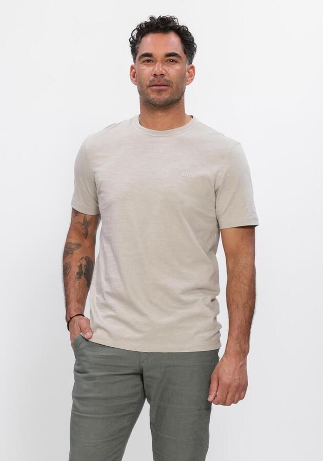 Boss Orange Regular fit T-shirt van gestructureerd katoen Model 'TEGOOD'