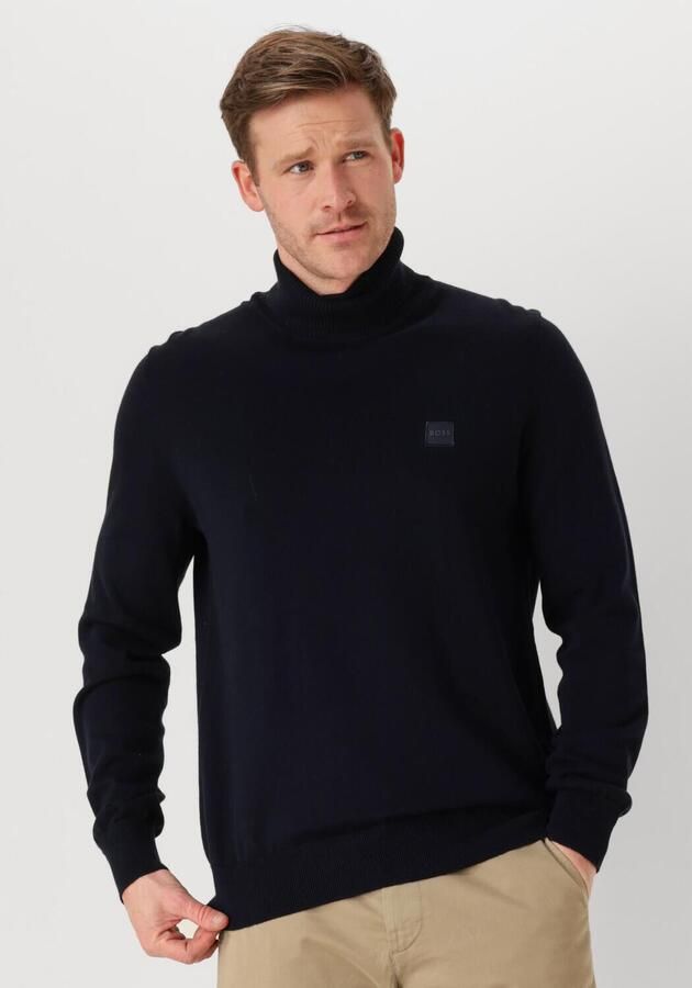 Boss Orange Regular fit coltrui van een mix van katoen en kasjmier model 'AKIRO_S' - Foto 4