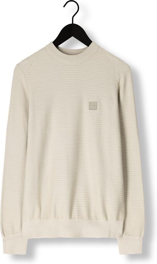 Hugo Boss Luxe Katoen-Kasjmier Crew Neck Sweater Beige Heren - Foto 3