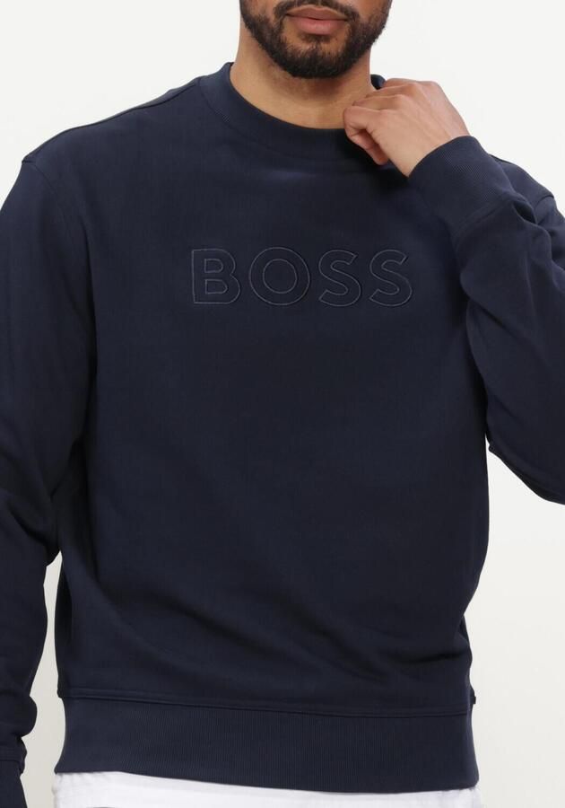 BOSS ORANGE Heren Truien & Vesten We_logo Donkerblauw - Foto 4