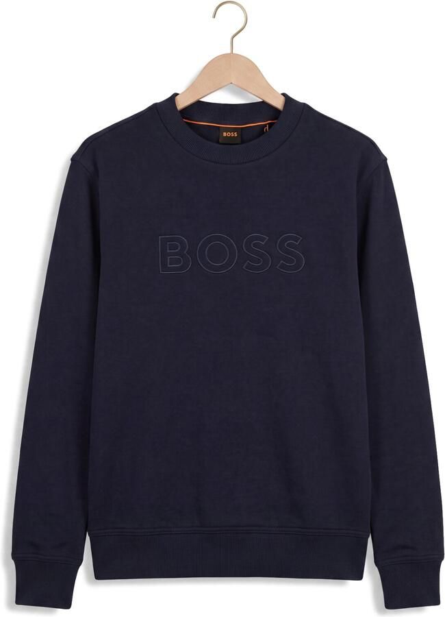 BOSS ORANGE Heren Truien & Vesten We_logo Donkerblauw - Foto 2