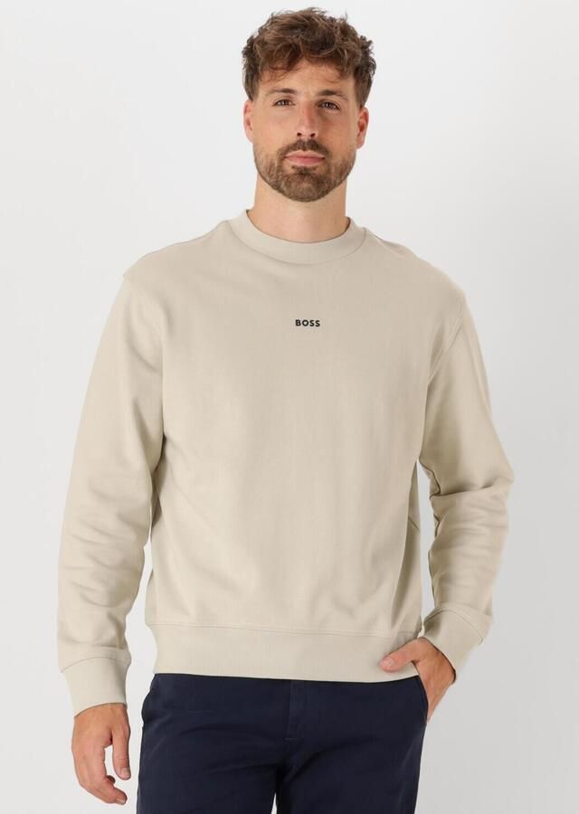 Hugo Boss Crewneck Sweatshirt French Terry Fleece Logo Beige Heren - Foto 4