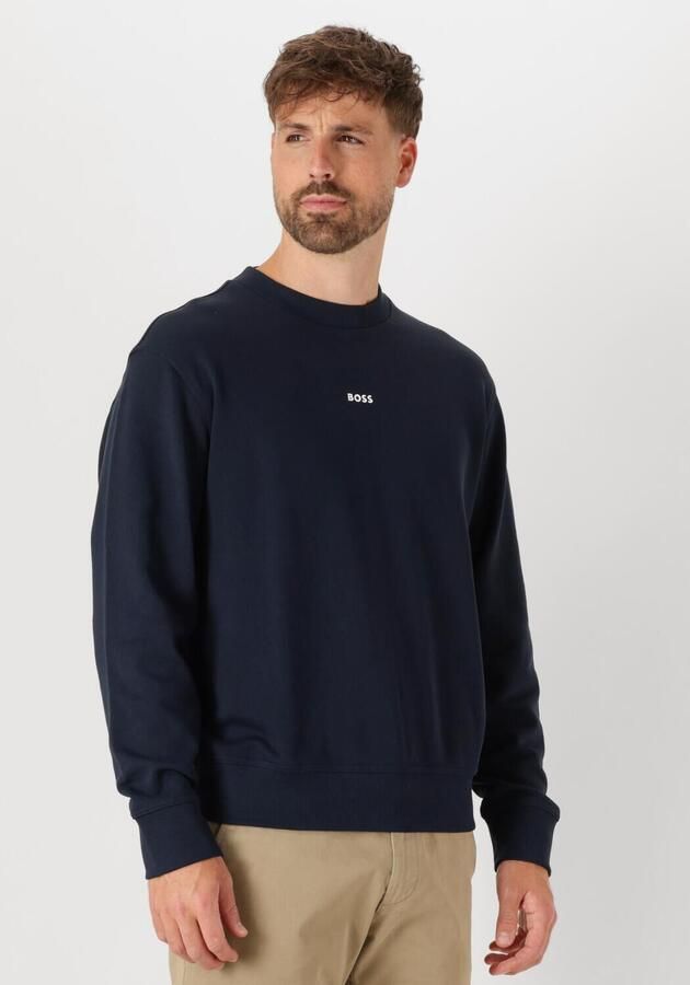 BOSS ORANGE Heren Truien & Vesten Wesmallcrew 10244192 01 Donkerblauw - Foto 4