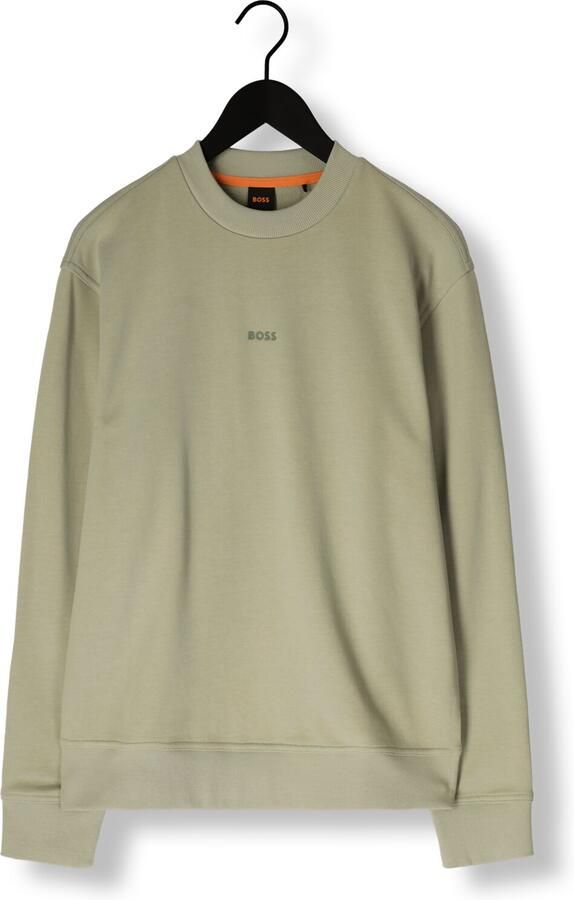 BOSS ORANGE Heren Truien & Vesten Wesmallcrew 10244192 01 Olijf - Foto 4