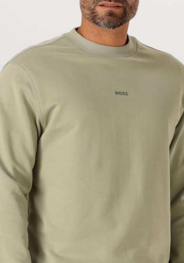 BOSS ORANGE Heren Truien & Vesten Wesmallcrew 10244192 01 Olijf - Foto 3