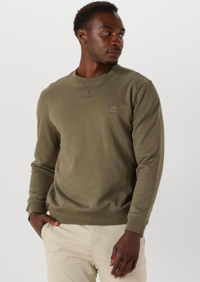 BOSS ORANGE Heren Truien & Vesten Westart 10234591 02 Olijf - Foto 4