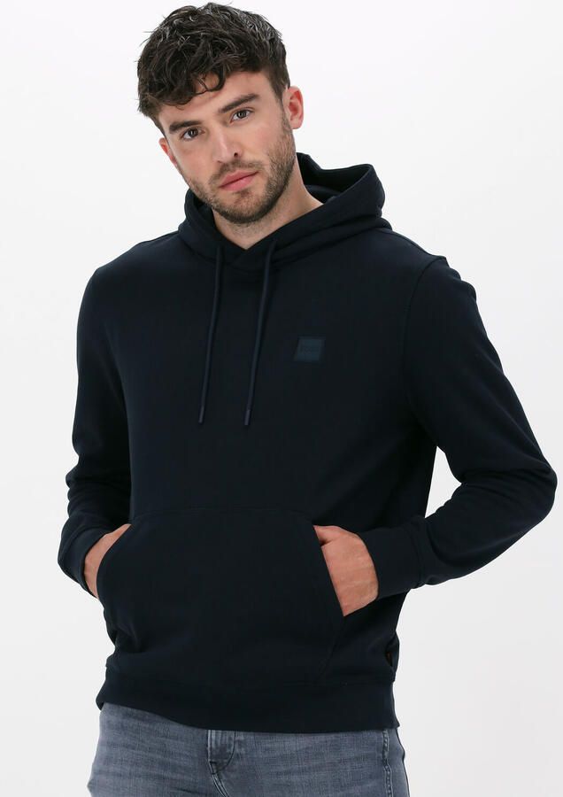 Hugo Boss Felpa con cappuccio in cotone french terry con toppa con logo uomo Boss Wetalk 50468445 Dark Blue Blauw Heren - Foto 4