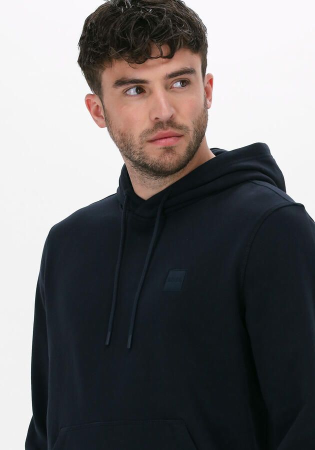 Hugo Boss Felpa con cappuccio in cotone french terry con toppa con logo uomo Boss Wetalk 50468445 Dark Blue Blauw Heren - Foto 3