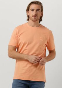 BOSS regular fit T-shirt Tales light pastel orange