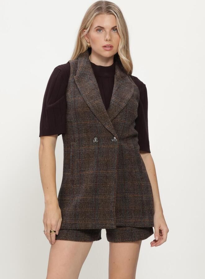 BRUUNS BAZAAR Dames Blazers Aroniabbliann Waistcoat Bruin