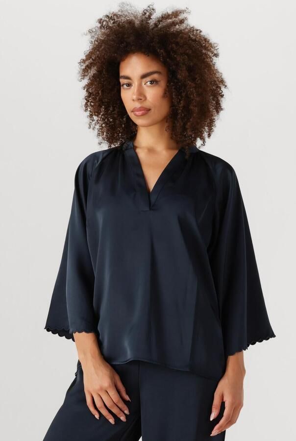 BRUUNS BAZAAR Dames Blouses Bbwinny Blouse Donkerblauw - Foto 4