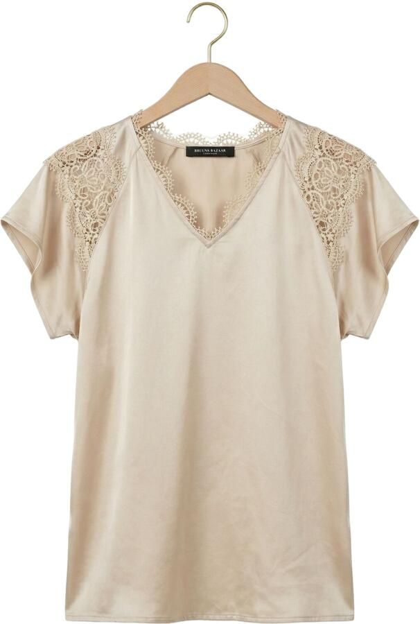 BRUUNS BAZAAR Dames Blouses Weckiabbsynje Blouse Beige - Foto 4