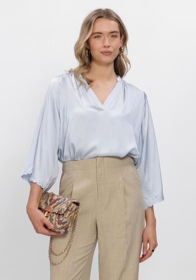 BRUUNS BAZAAR Dames Blouses Weckiabbwinny Blouse Lichtblauw