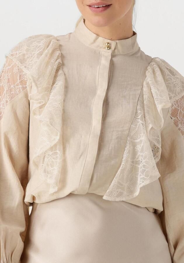 BRUUNS BAZAAR Dames Blouses Yona Shirt Beige - Foto 2
