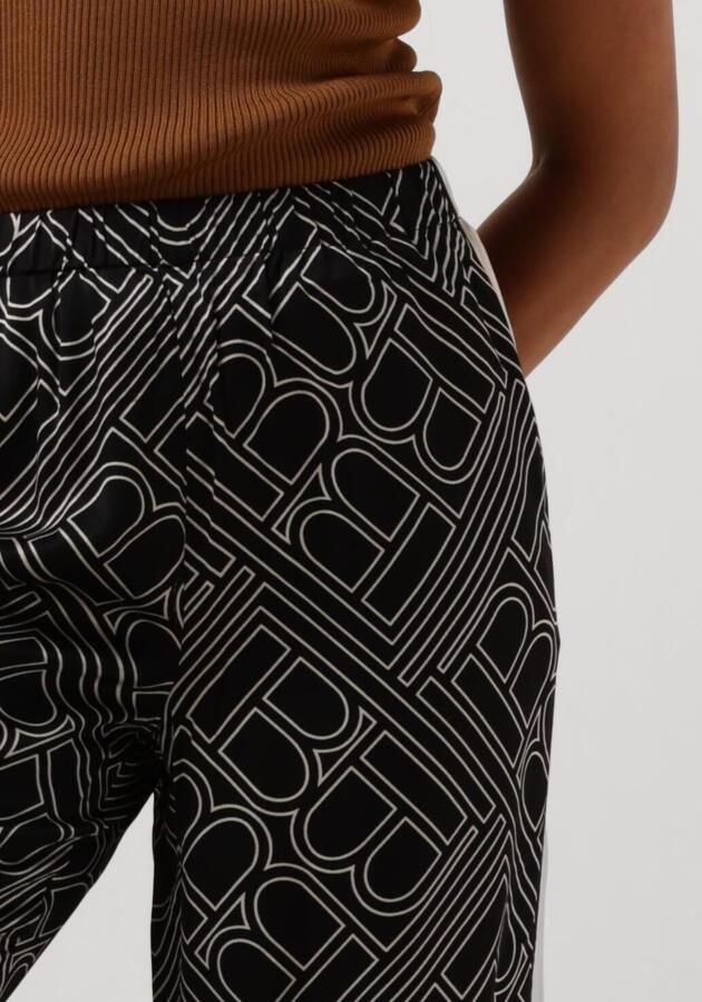 Bruuns Bazaar Wijde broek met donker logo-print Black Dames - Foto 2