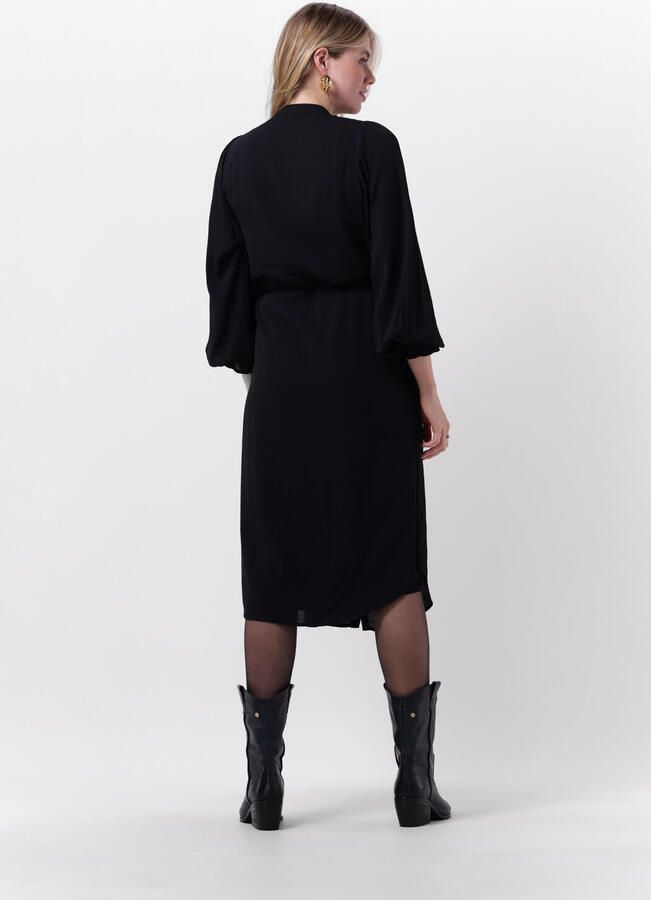 Bruuns Bazaar Camilla Basely Zwarte Midi Jurk Black Dames