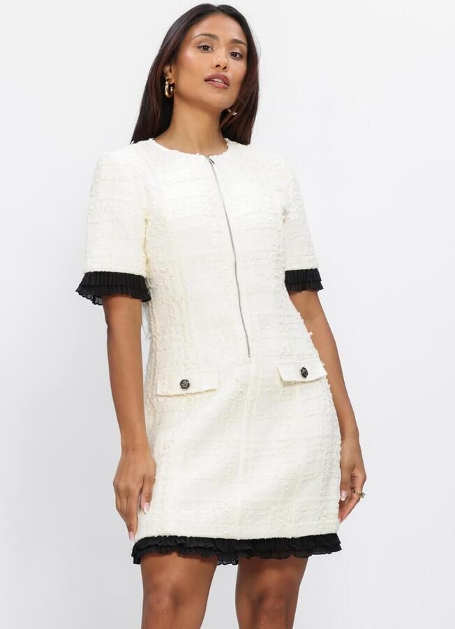 BRUUNS BAZAAR Dames Jurken Gaussiabbzenny Dress Gebroken Wit