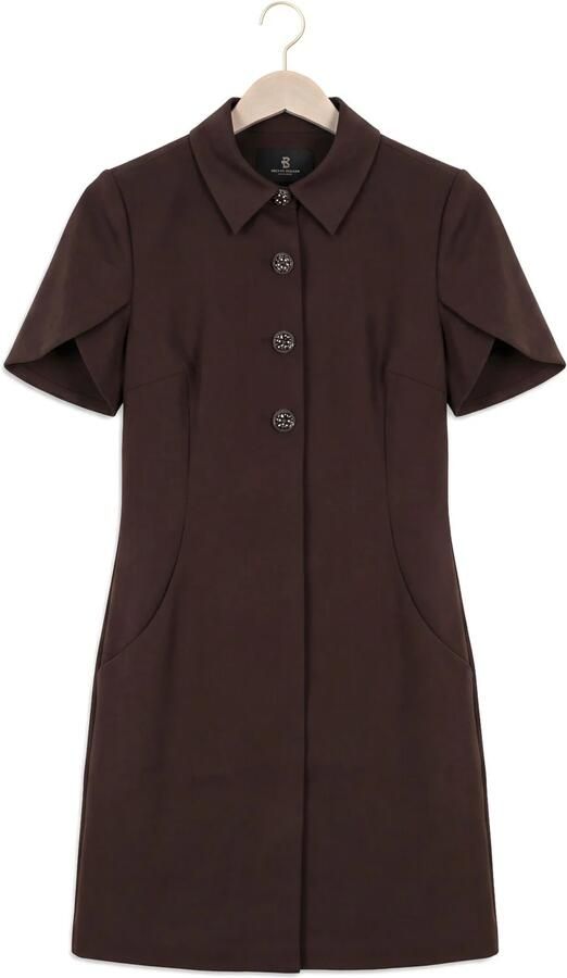 BRUUNS BAZAAR Dames Jurken Rubysusbbzendia Dress Bruin - Foto 4