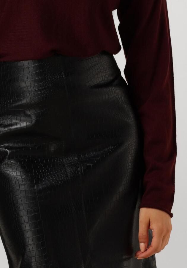 Bruuns Bazaar Gestoffeerde Crocobbtuanella Rok Black Dames - Foto 2