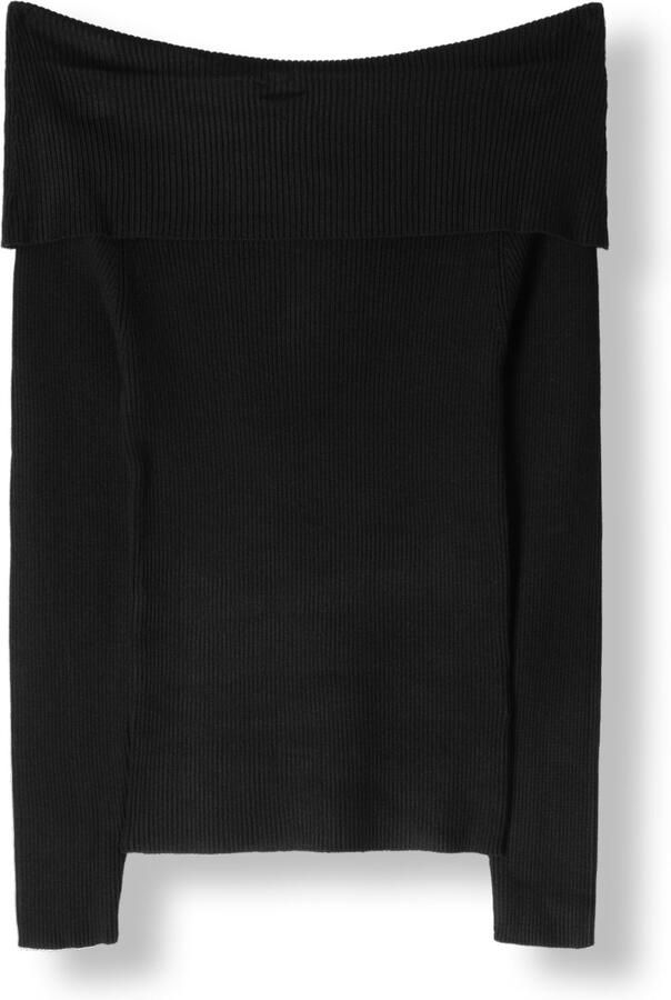 Bruuns Bazaar Vrouwelijke Off-Shoulder Gebreide Trui Zwart Black Dames - Foto 2