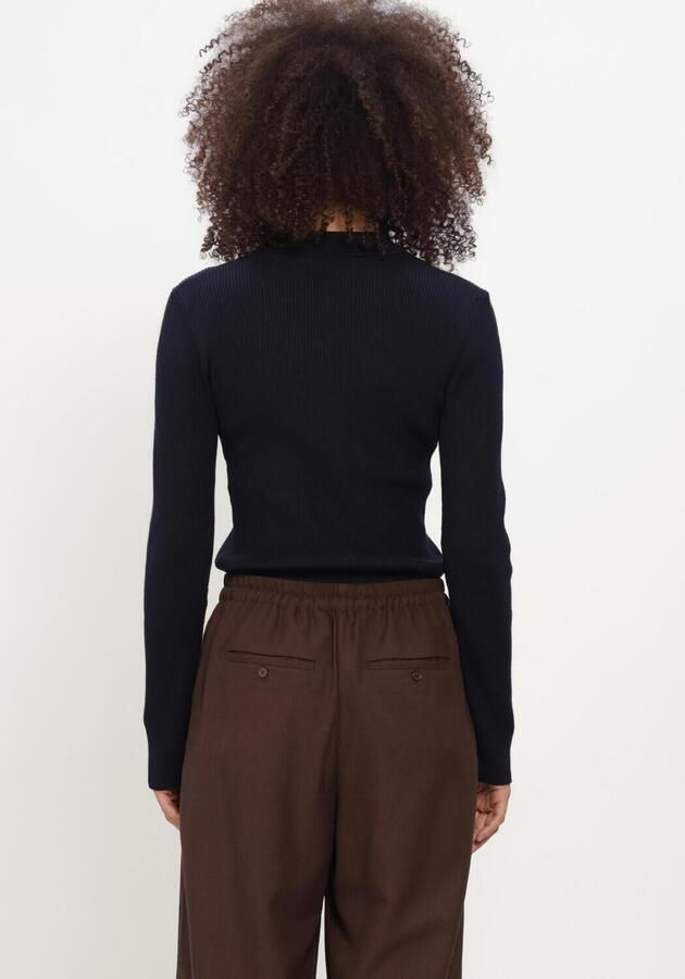 BRUUNS BAZAAR Dames Truien & Vesten Anemonebbvalea Knit Polo Donkerblauw - Foto 2