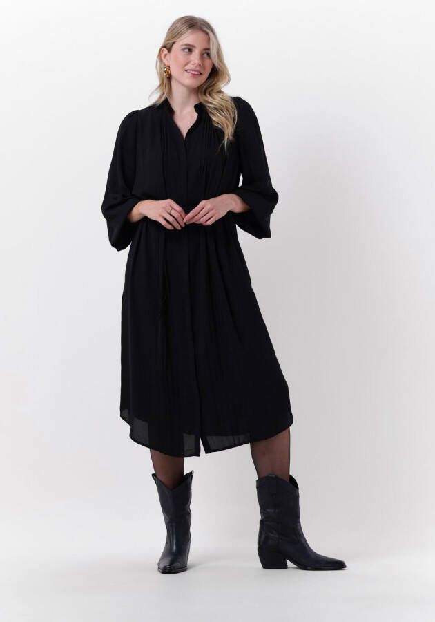 Bruuns Bazaar Camilla Basely Zwarte Midi Jurk Black Dames